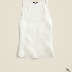 J.Crew White Silk Tank Top